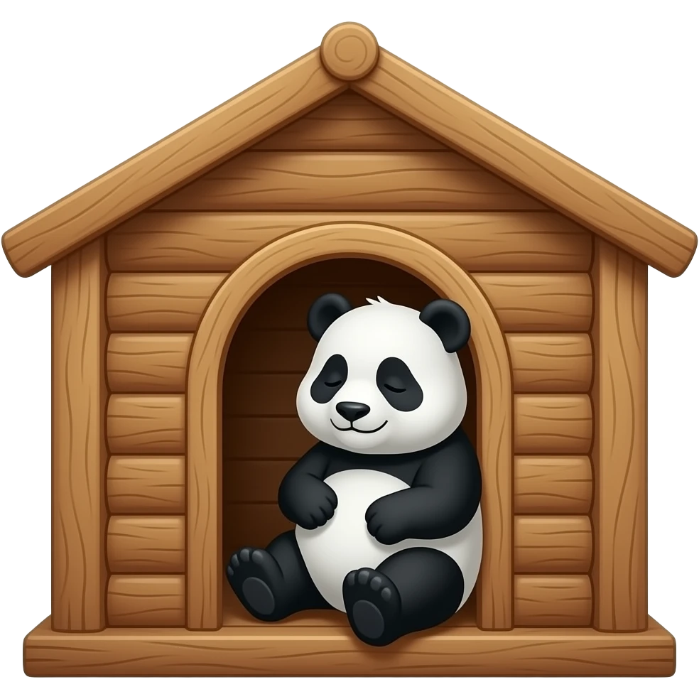 🛖🐼😌 emoji