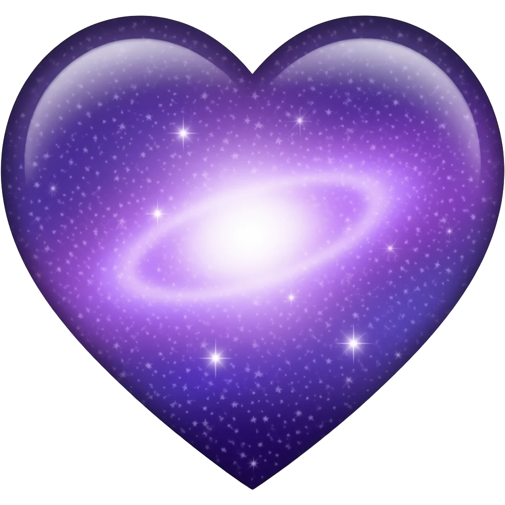 Galaxy Purple  heart emoji