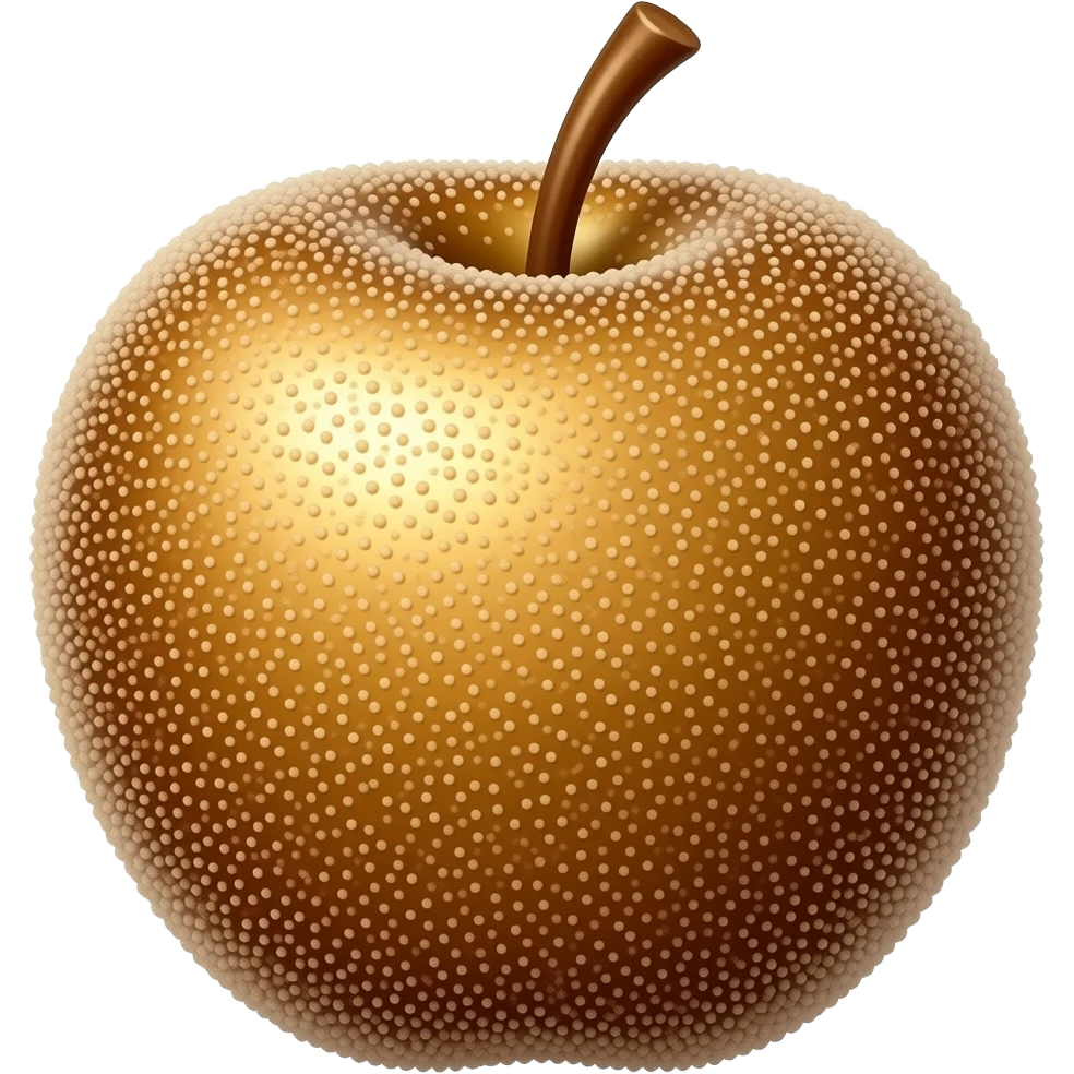 Brown Sugar Metallic Apple emoji