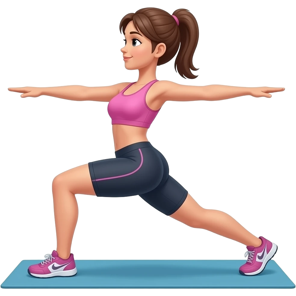 Una mujer haciendo ejercicios d eespalda emoji