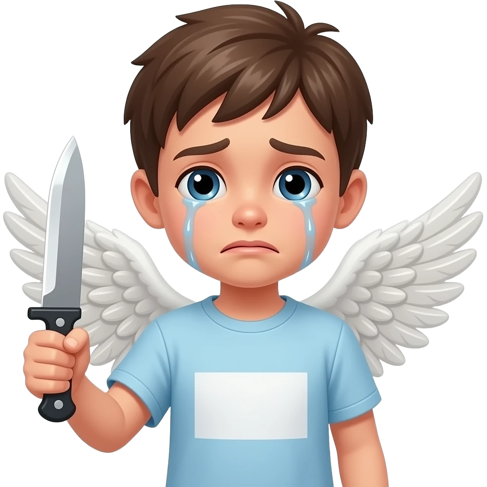 Boy Wings Knife Crying emoji