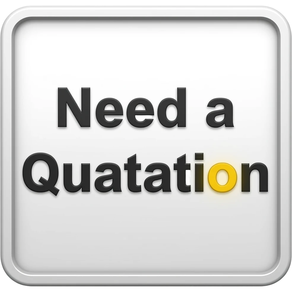 Sign with wording Need a Quotation, with an o in qua emoji