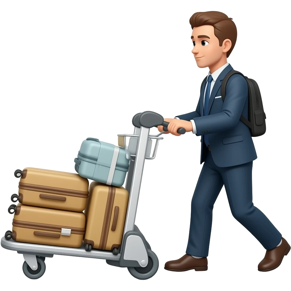 I push the airport cart emoji