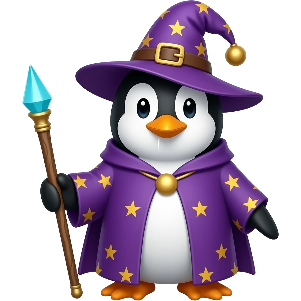 Penguin Wizard emoji
