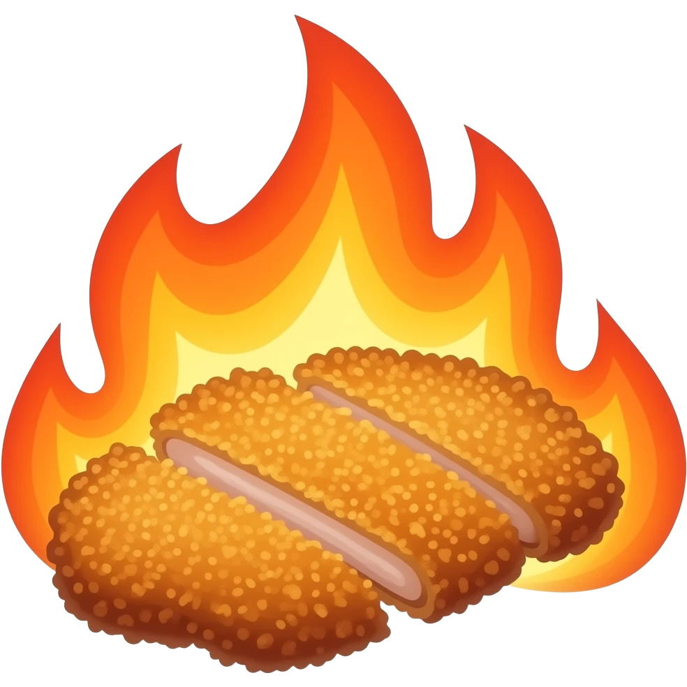 불타는 돈까스 emoji