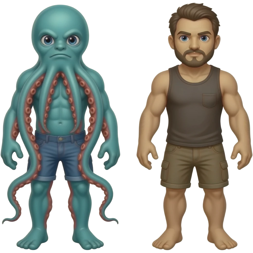Kraken vs cyclops emoji