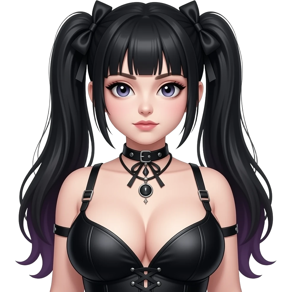 Huge breasted goth girl emoji