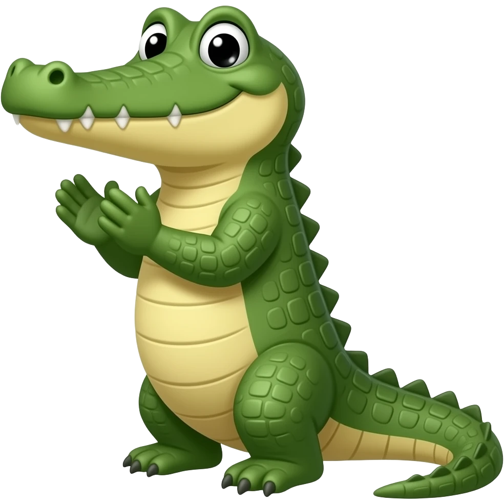 🐊🐊🐊 alligator is clapping emoji
