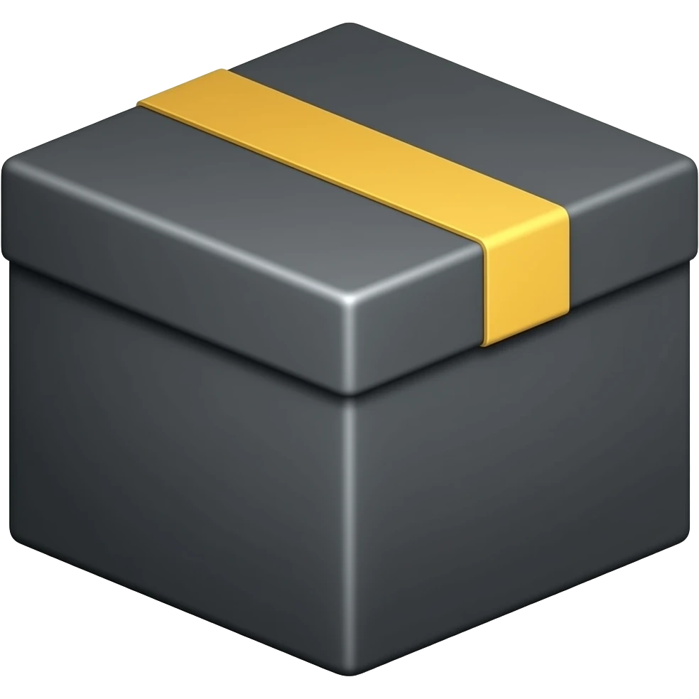 black logistics box emoji