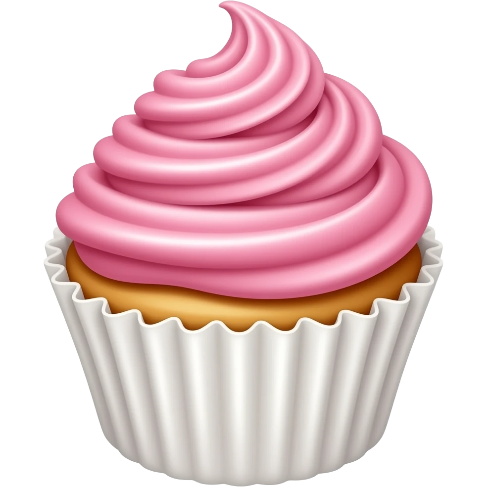 Cupcake with pink icing emoji