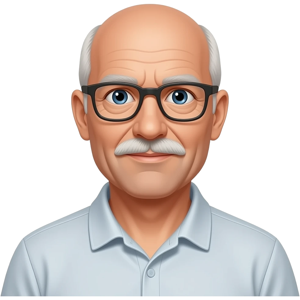Male 70 no hair Planung betanque emoji