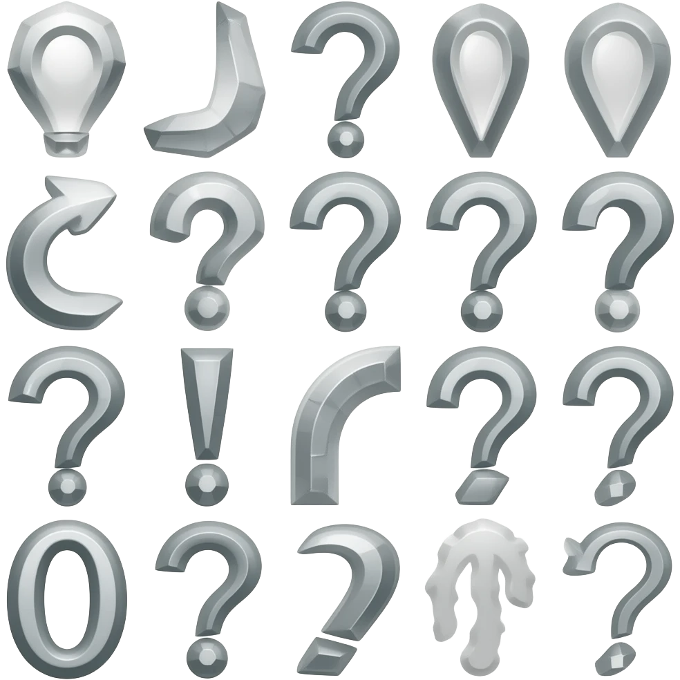Many punctuation marks emoji