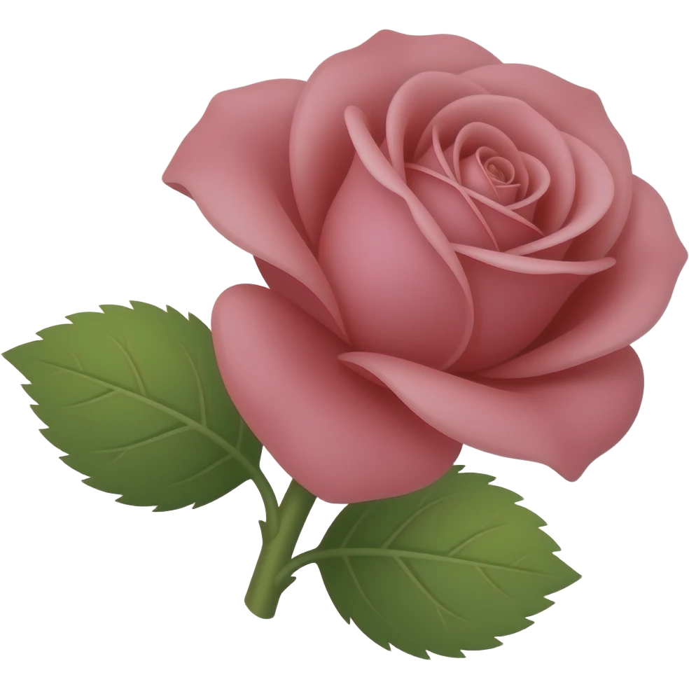 Rose with leave emoji