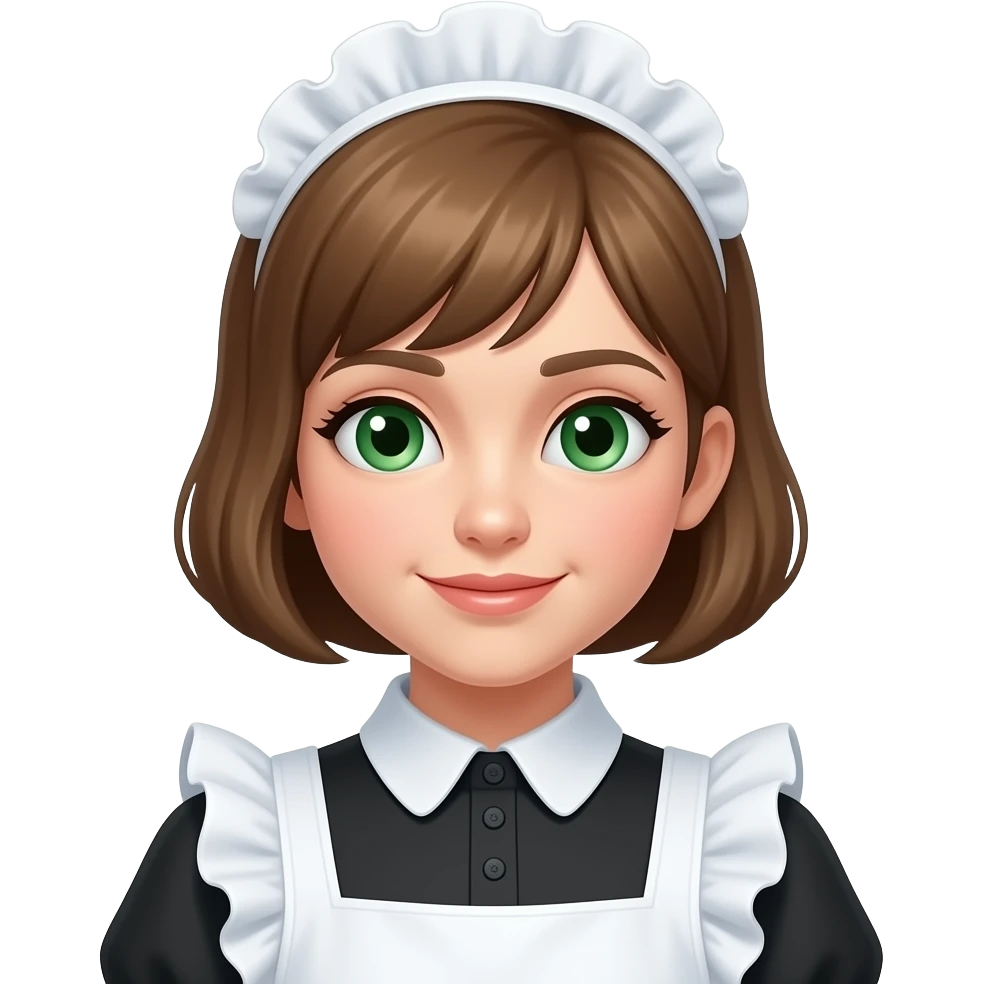 Green eyes maid emoji