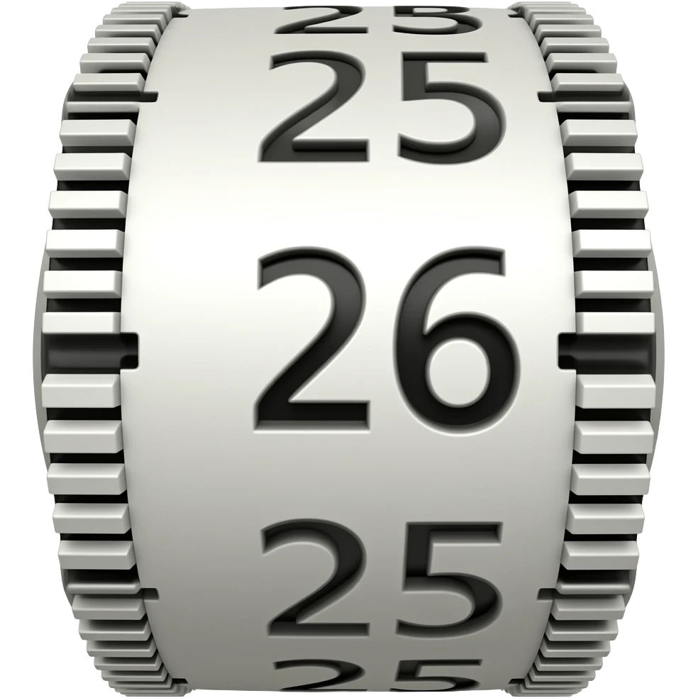 mechanical counter dials, real numbers emoji | AI Emoji Generator