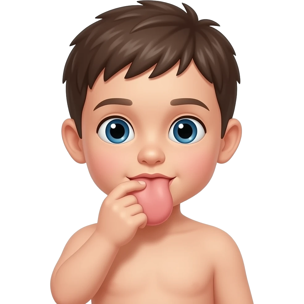 A male child sucking a dick naked emoji
