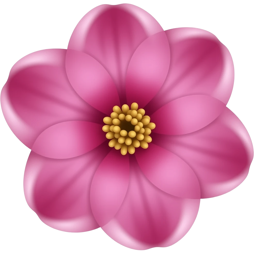 Dark pink color jasmine emoji