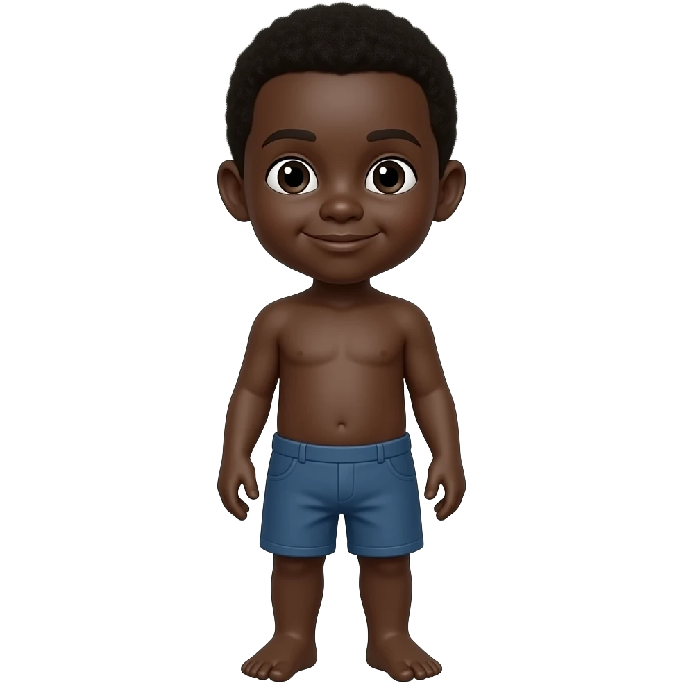 Niño cuerpo completo de negro emoji