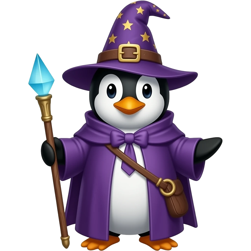 Penguin Wizard emoji