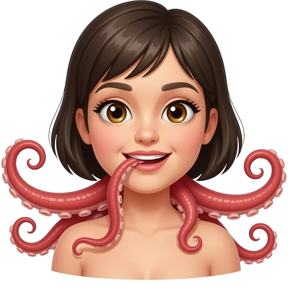 Tentacles tickling naked girl emoji