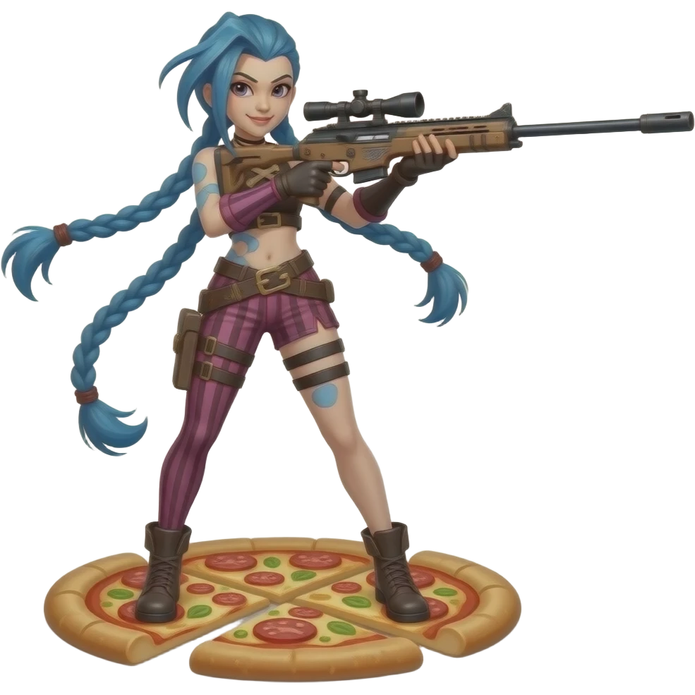 Caitlyn league  of legends  sniper gun shooting Chinese girl sexy pizza feet grinding emoji