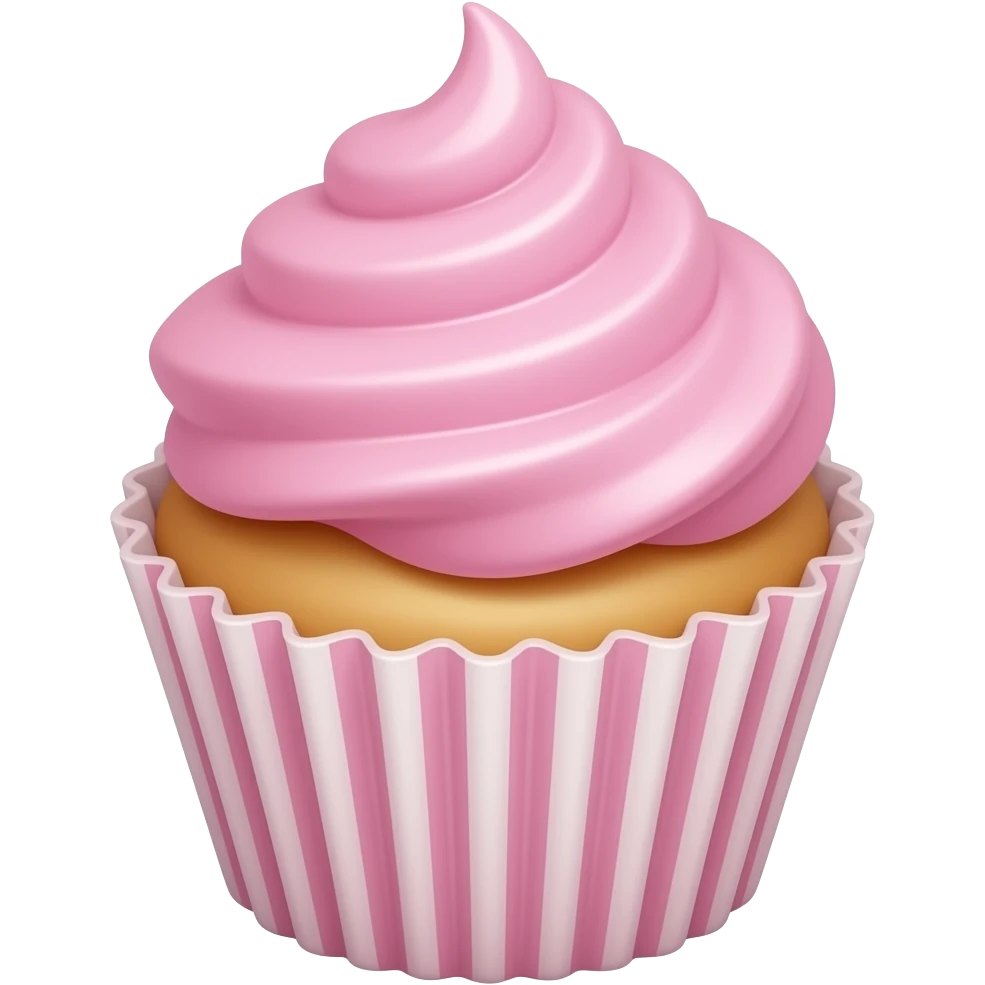 Cupcake with pink icing emoji
