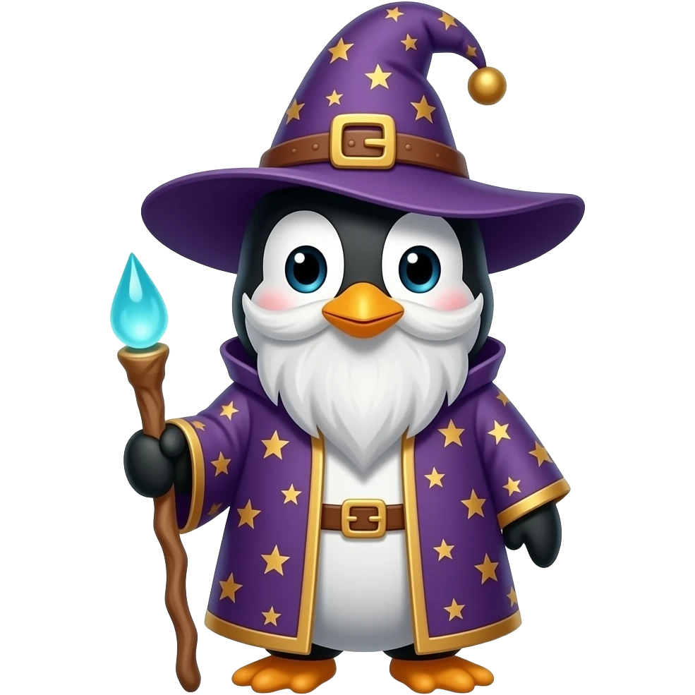 Penguin Wizard emoji
