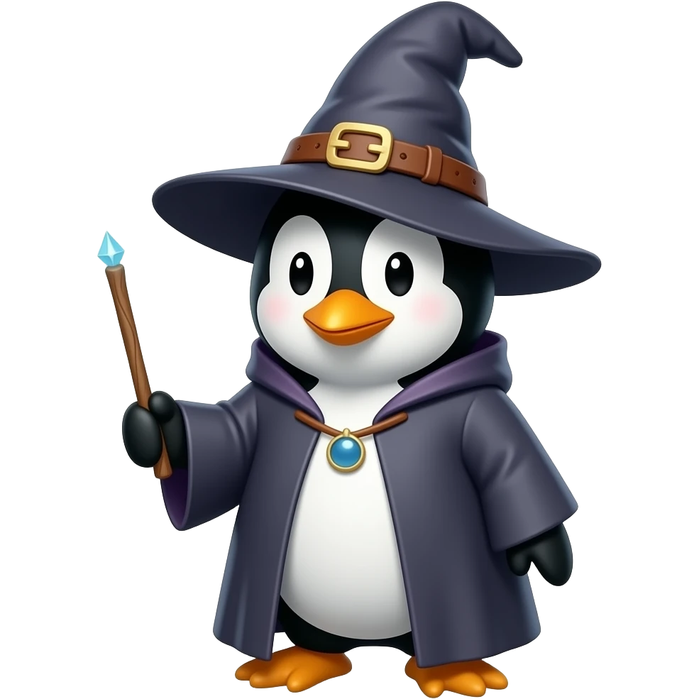 Penguin Wizard emoji
