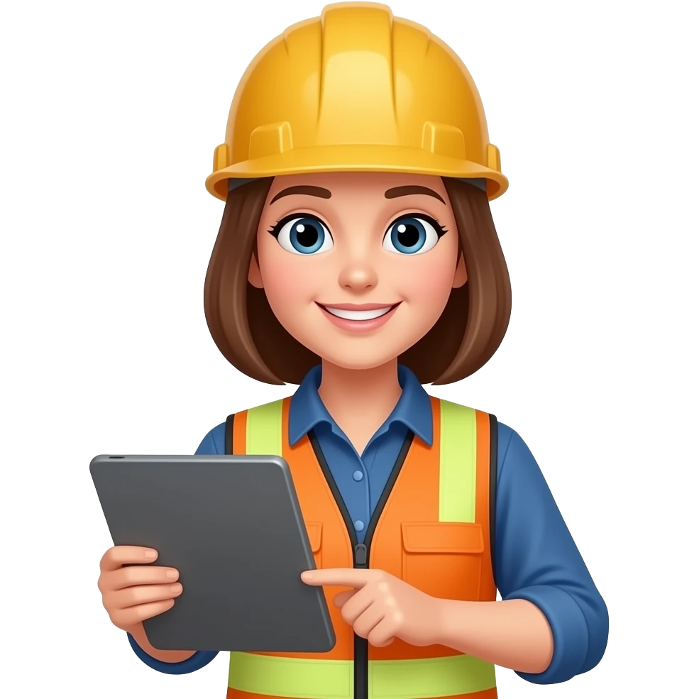 woman engineer with Tablet emoji