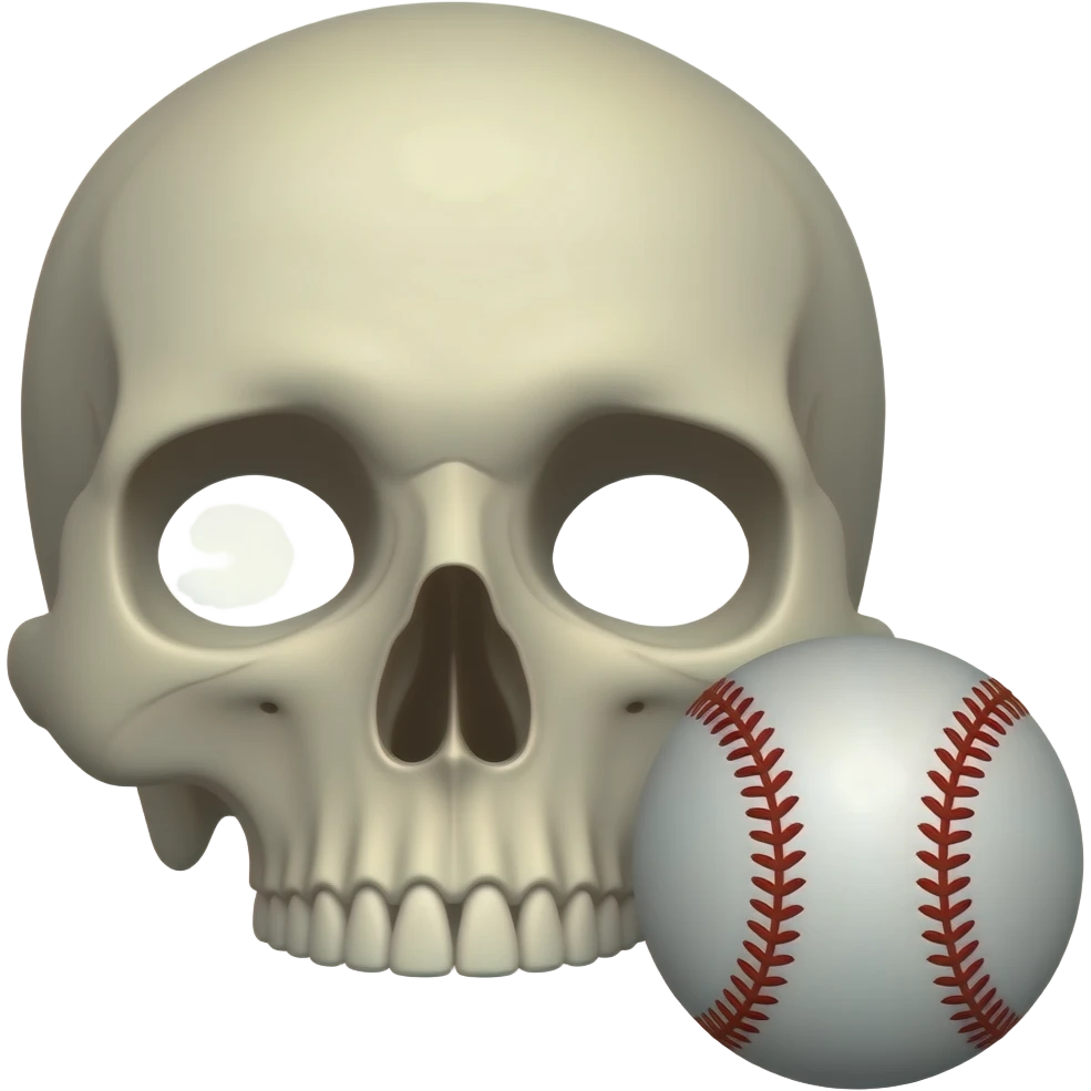 baseball skull emoji