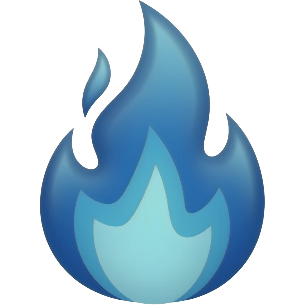 Blue fire emoji
