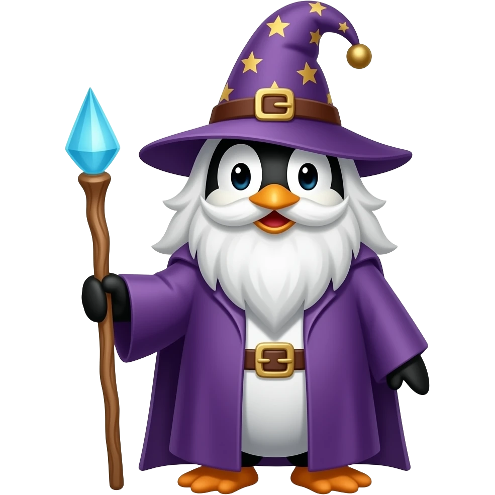 Penguin Wizard emoji