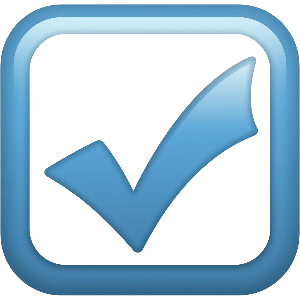 Blue tick emoji