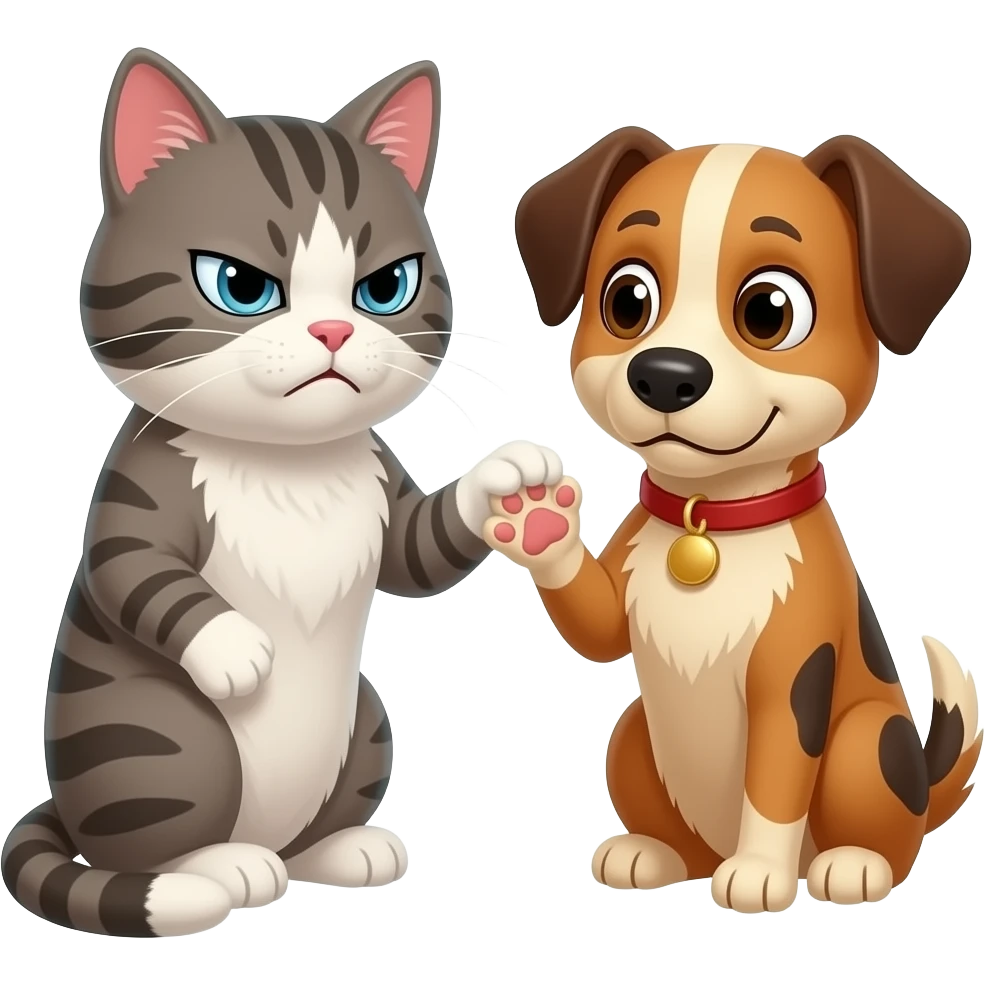 кіт який ненавидеть собаку що мае крем для рук emoji