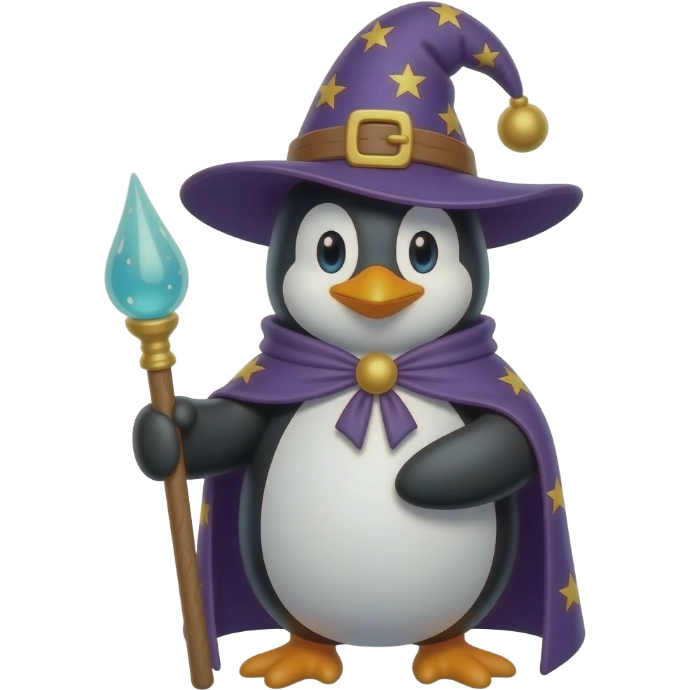 Penguin Wizard emoji