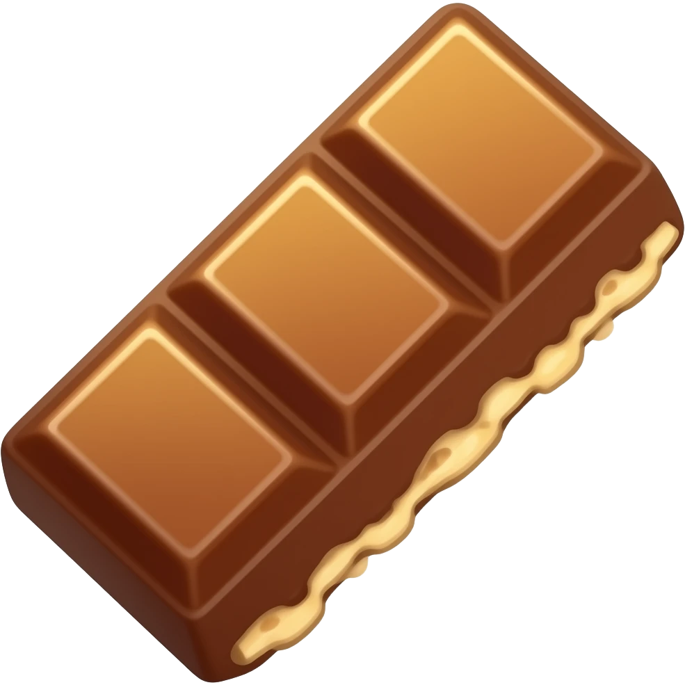 caramel chocolate bar emoji