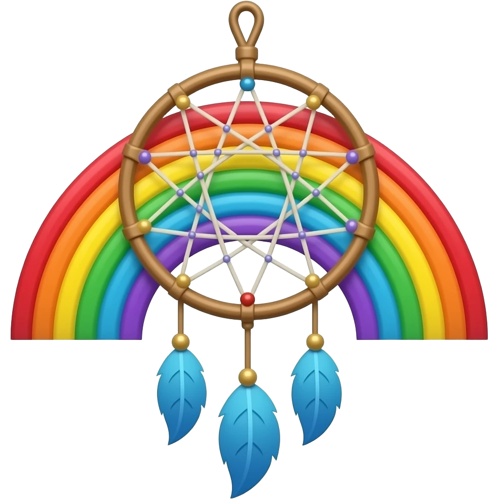 Rainbow dreamcatcher emoji