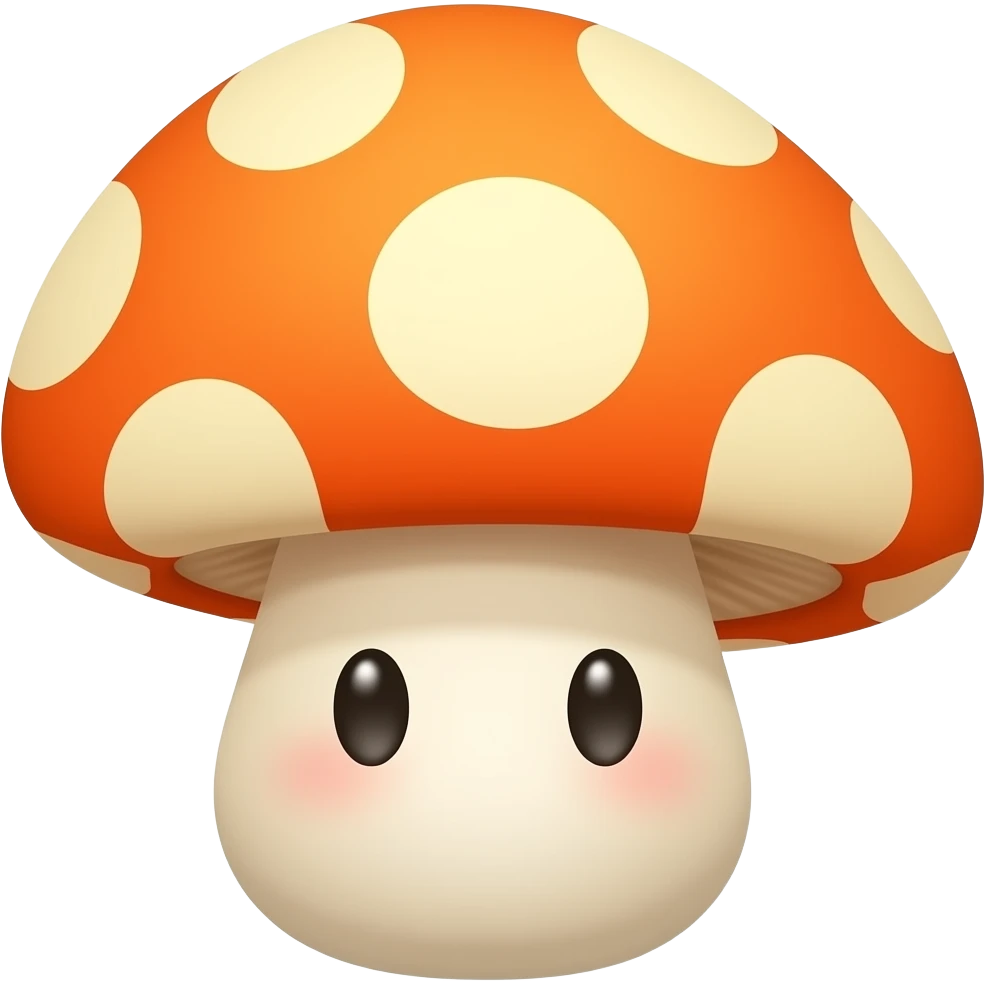 주황색 버섯 emoji