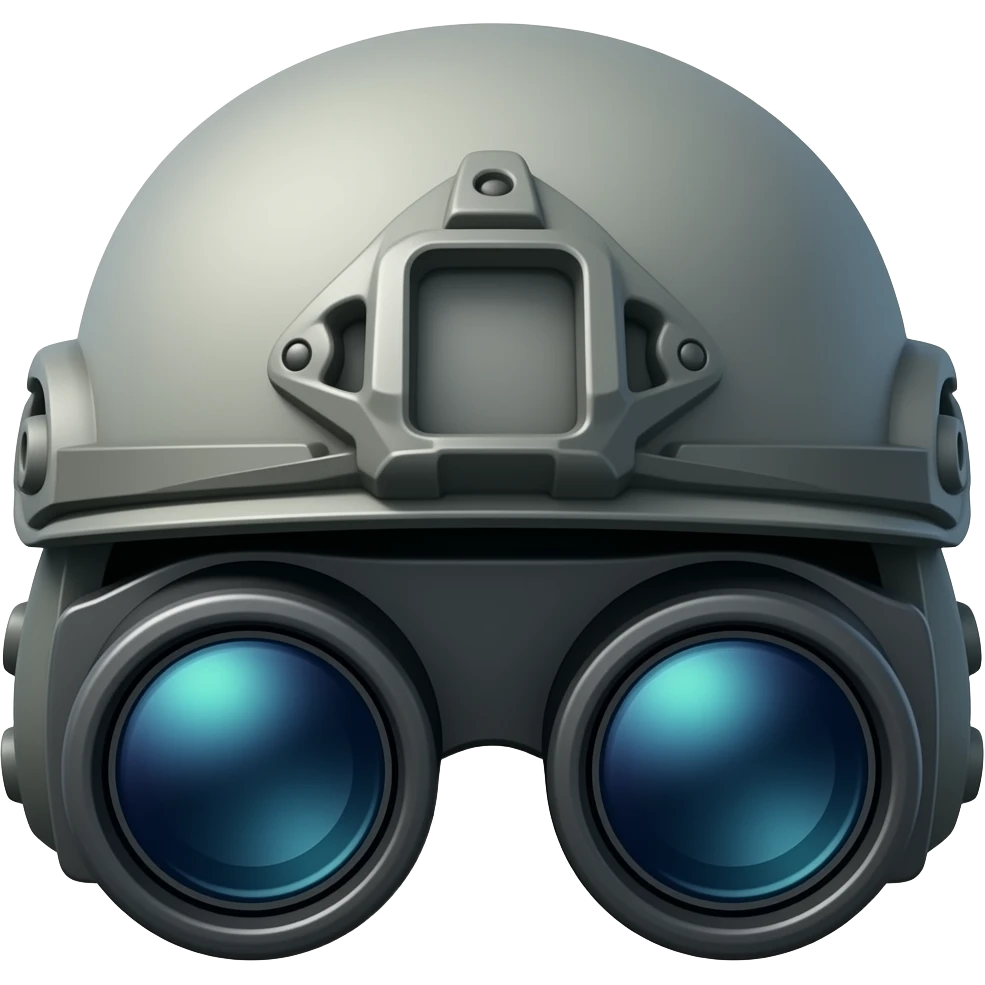 Helmet mounted quad tube night vision goggles emoji