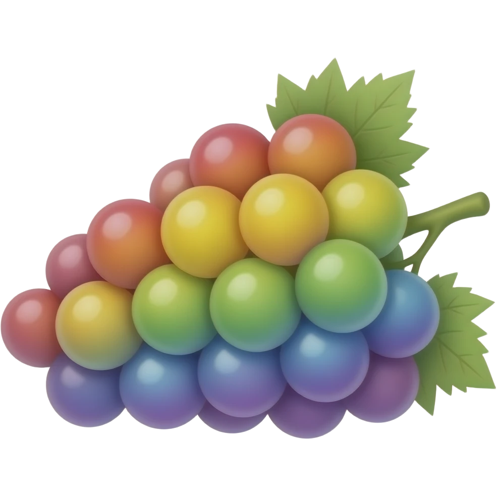 Rainbow grapes emoji