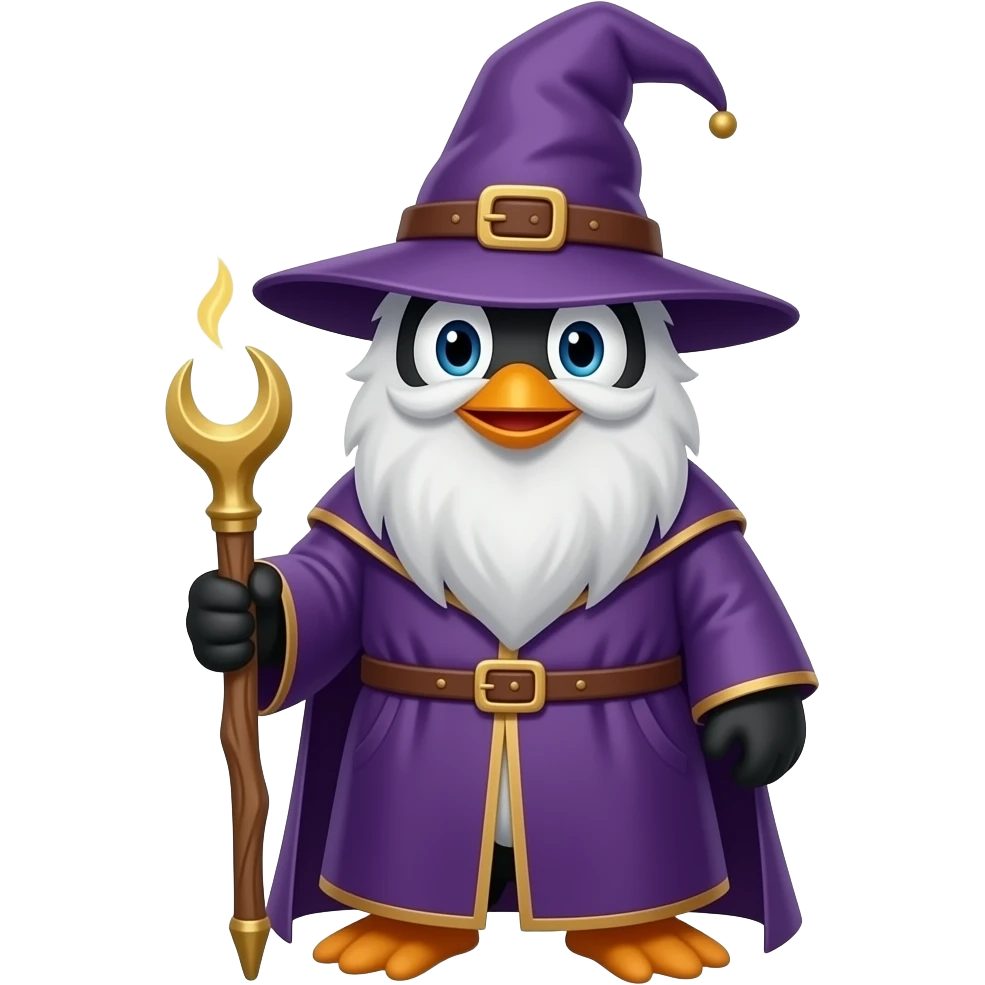 Penguin Wizard emoji