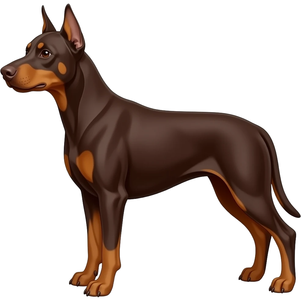 Brown doberman emoji