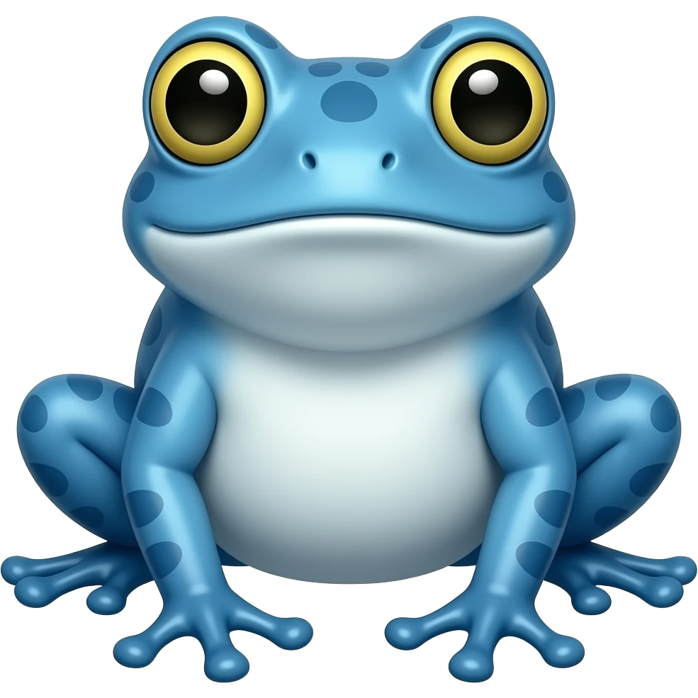 Blue frog emoji