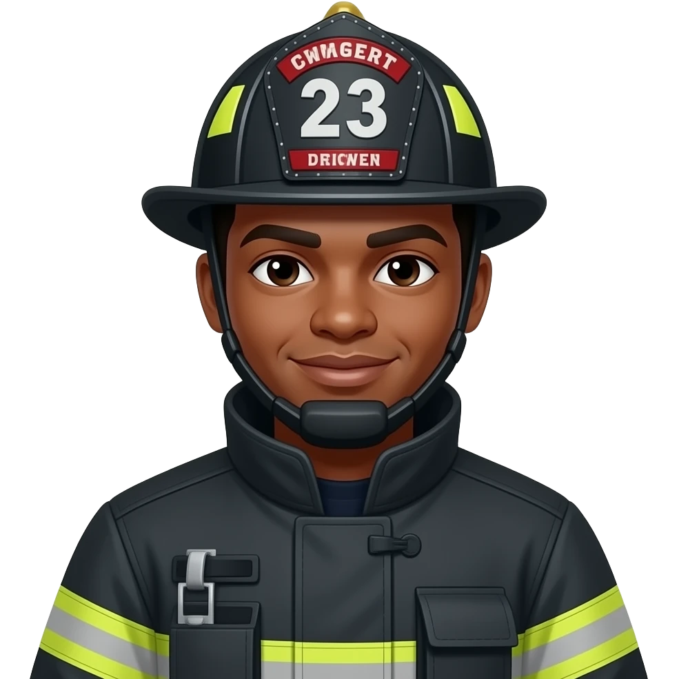 black Skin Firefighters emoji