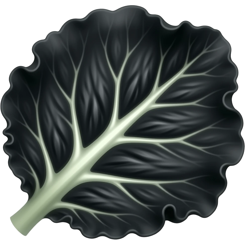 Black lettuce🥬 emoji