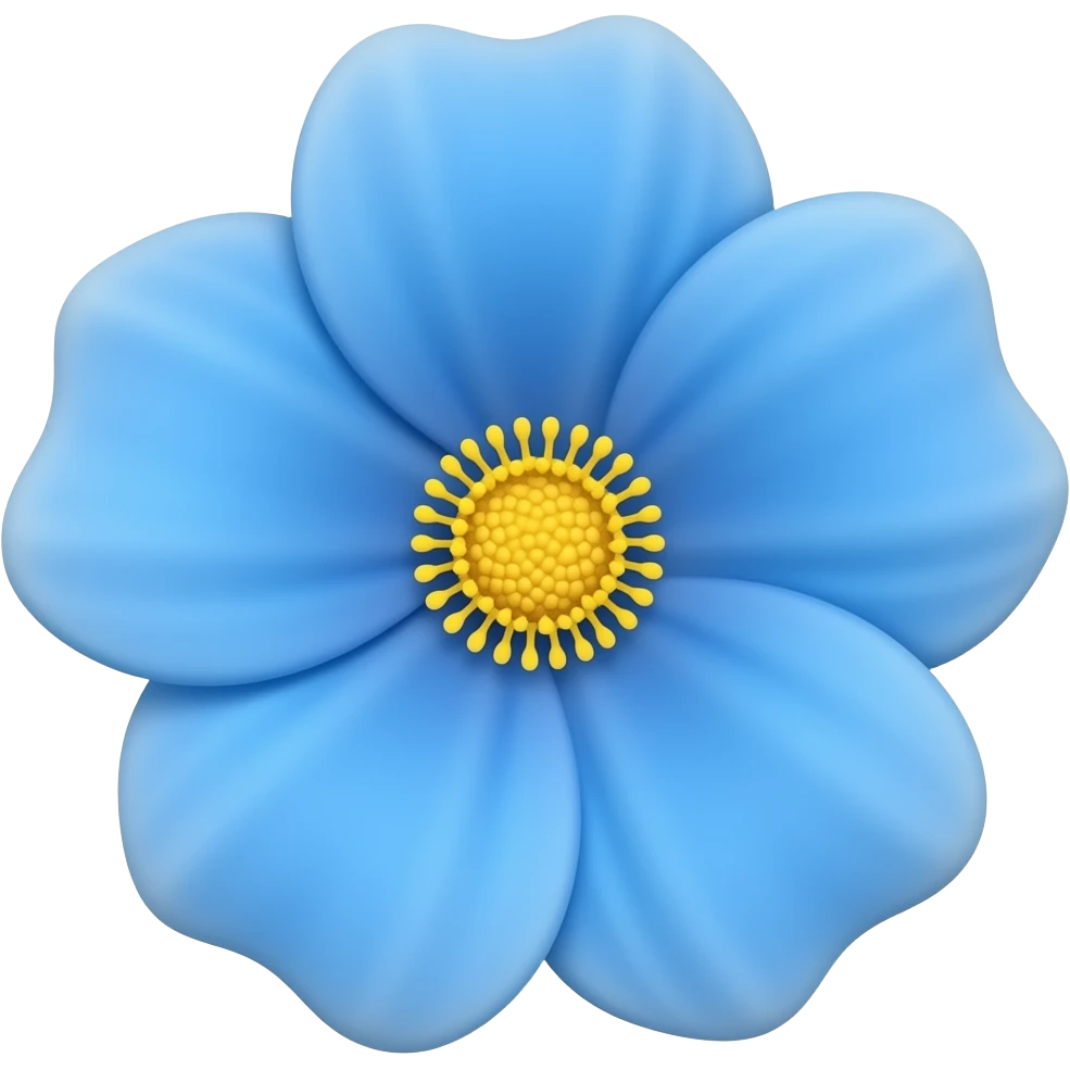flor azul emoji