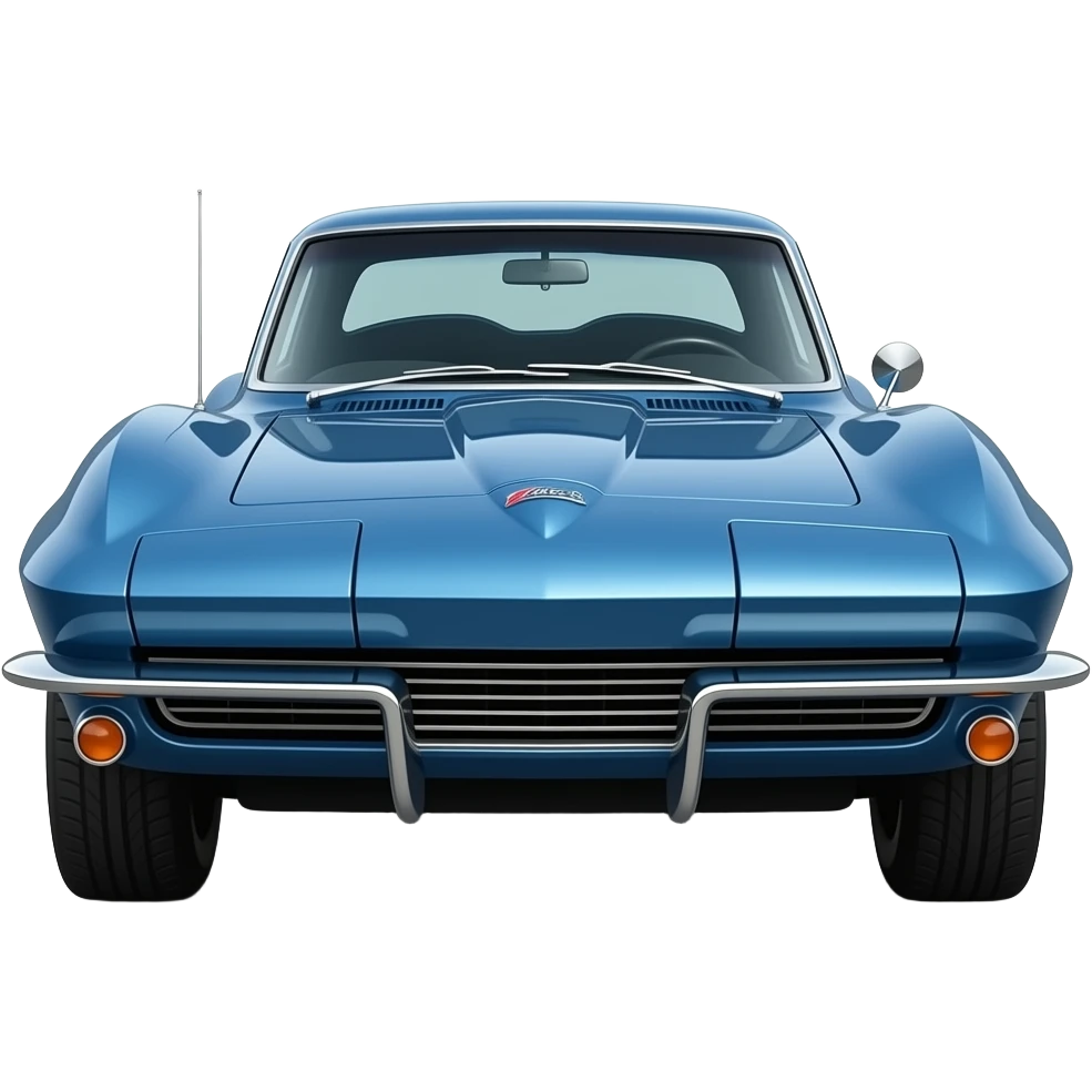1966 blue corvette stingray, hyper realistic, highly detailed emoji