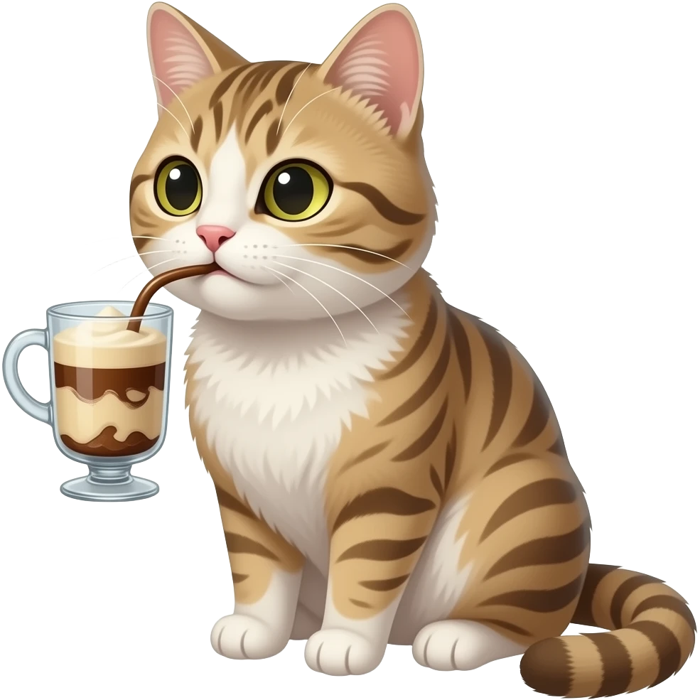 tiramisu coffee cat emoji