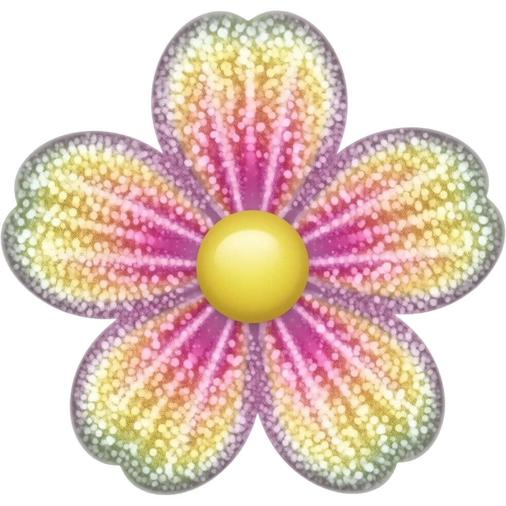 Neon glitter sparkles flowers emoji