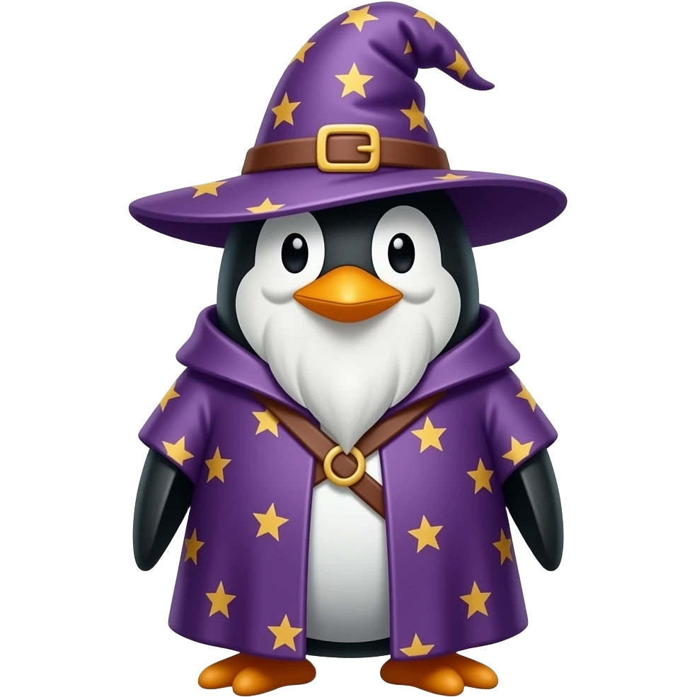 Penguin Wizard emoji